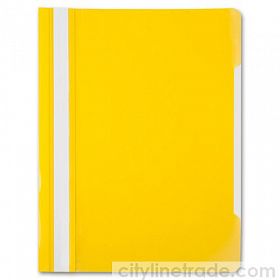 Папка-скоросшиватель Бюрократ PREMIUM А4, плотная, желтый